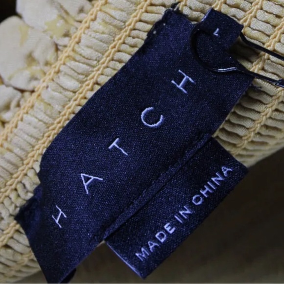 Hatch Elia Yellow Puff Sleeve Smocked Maternity Midi Dress Size L NWT - Picture 12 of 14